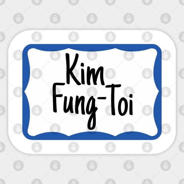 Kim Fung-Toi name tag Sticker by Golden Girls Quotes